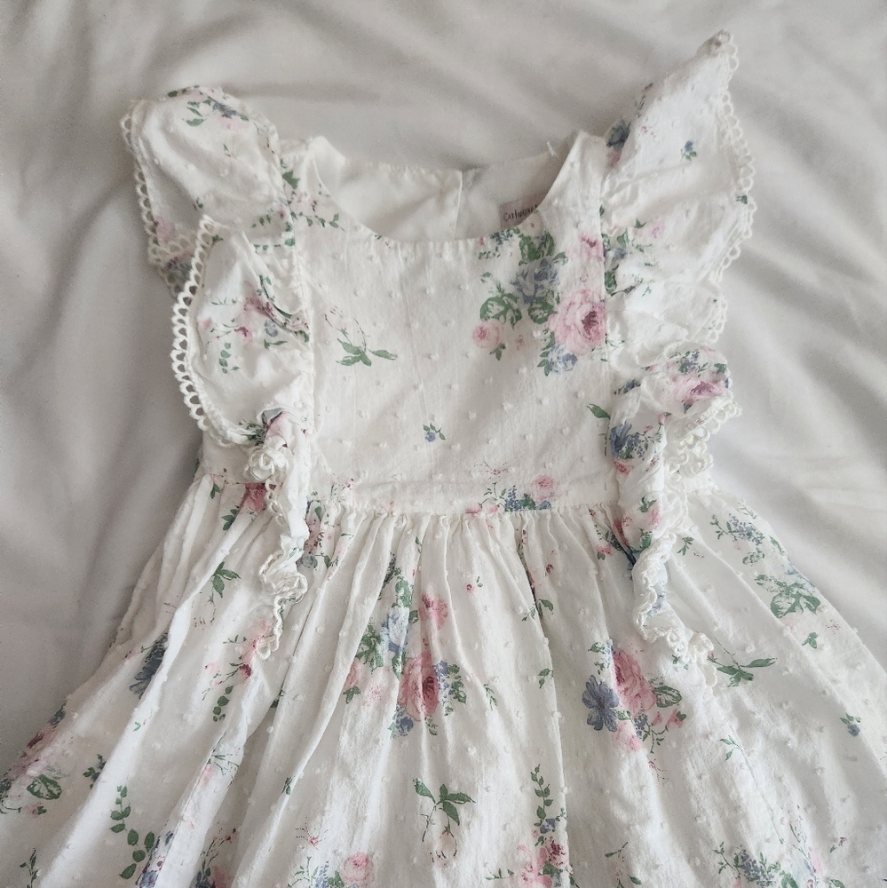 Catherine Malandrino White Floral Kids Dress